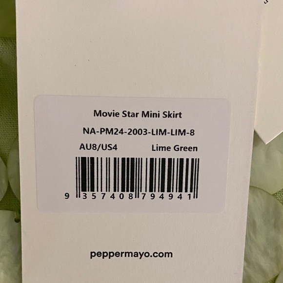 Peppermayo Light Green Sequin Mini Skirt - Picture 3 of 5